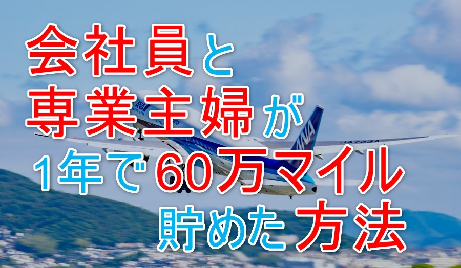 普通の会社員と専業主婦が年60万anaマイルの貯め方を公開します